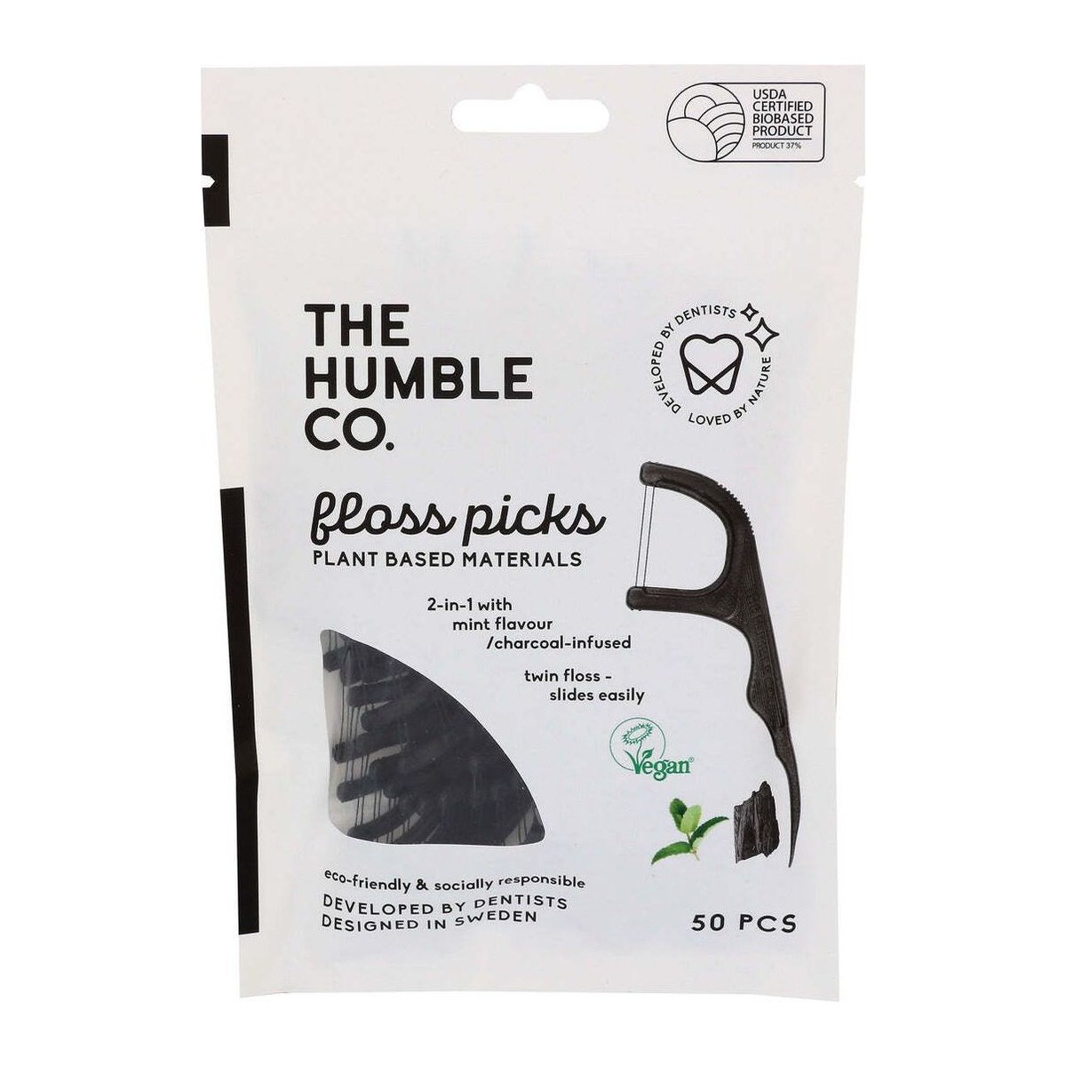 The Humble Co. Floss Picks dentální párátka 50 ks