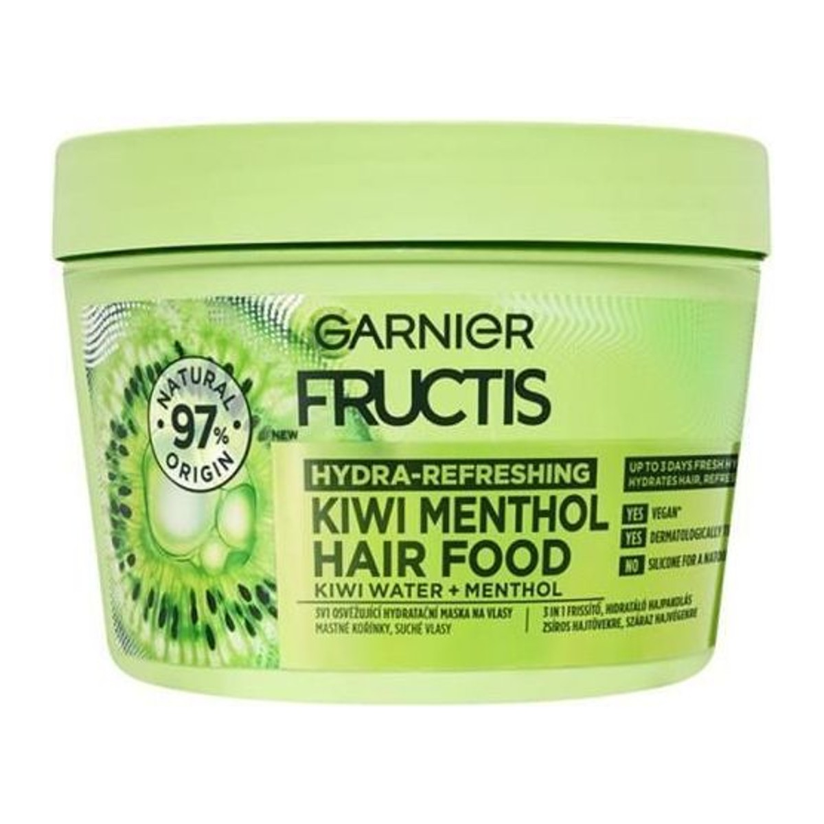 Garnier Fructis Fructis Hair Food maska na vlasy 400ml Kiwi Menthol