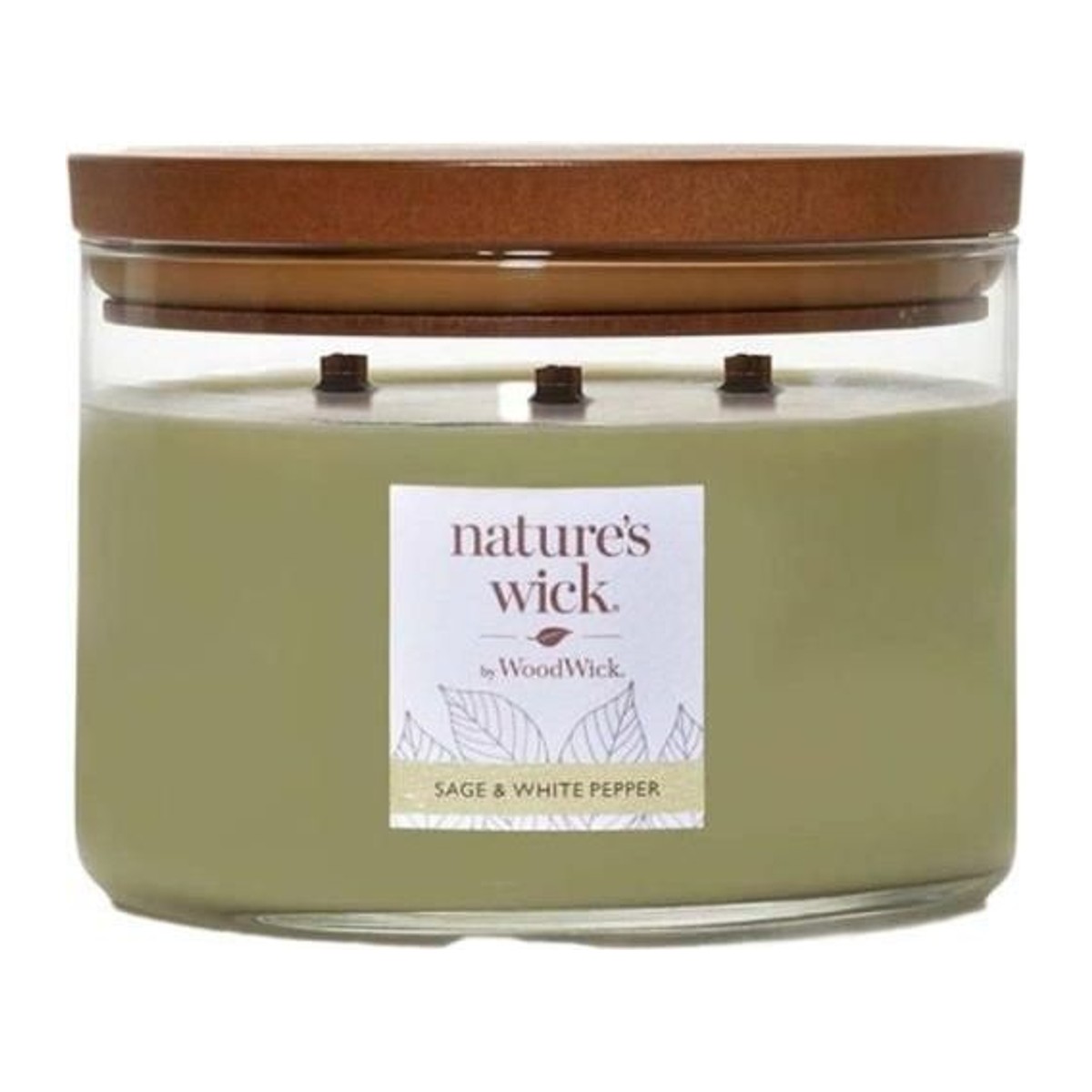 Nature's Wick by WoodWick Wood Wick Tumbler svíčka Sage & White Pepper velký 3 knoty