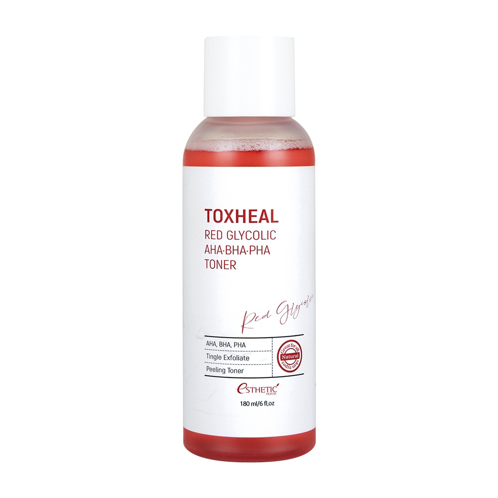 Esthetic House Toxheal Red Glycolic AHA·BHA·PHA Toner, 180 ml
