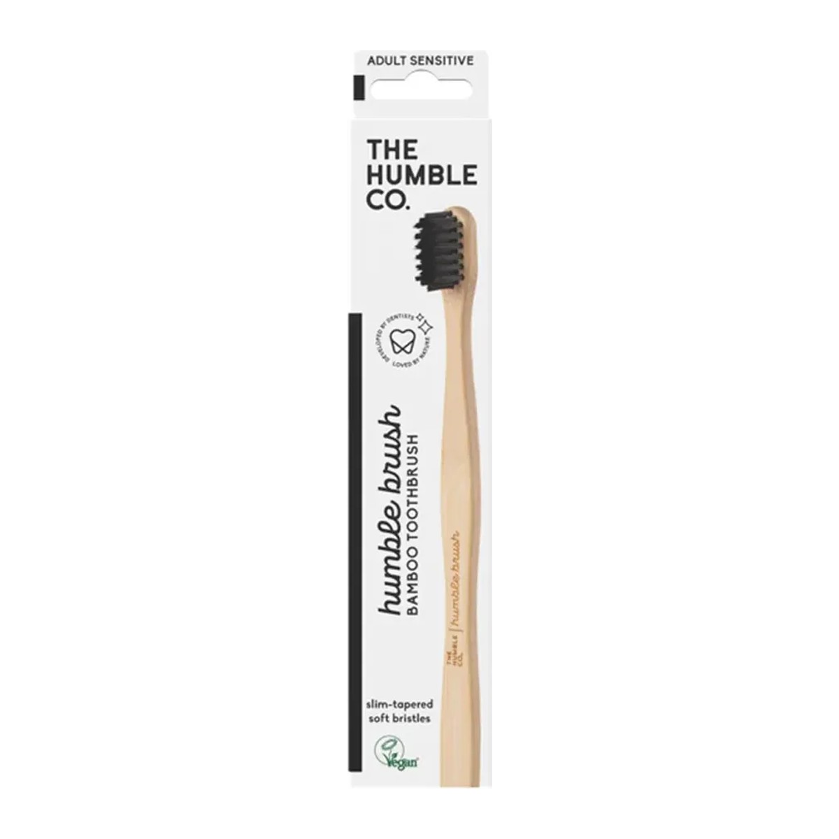 HUMBLE bambus.kartáček tenký ADULT-SENSITIVE černý