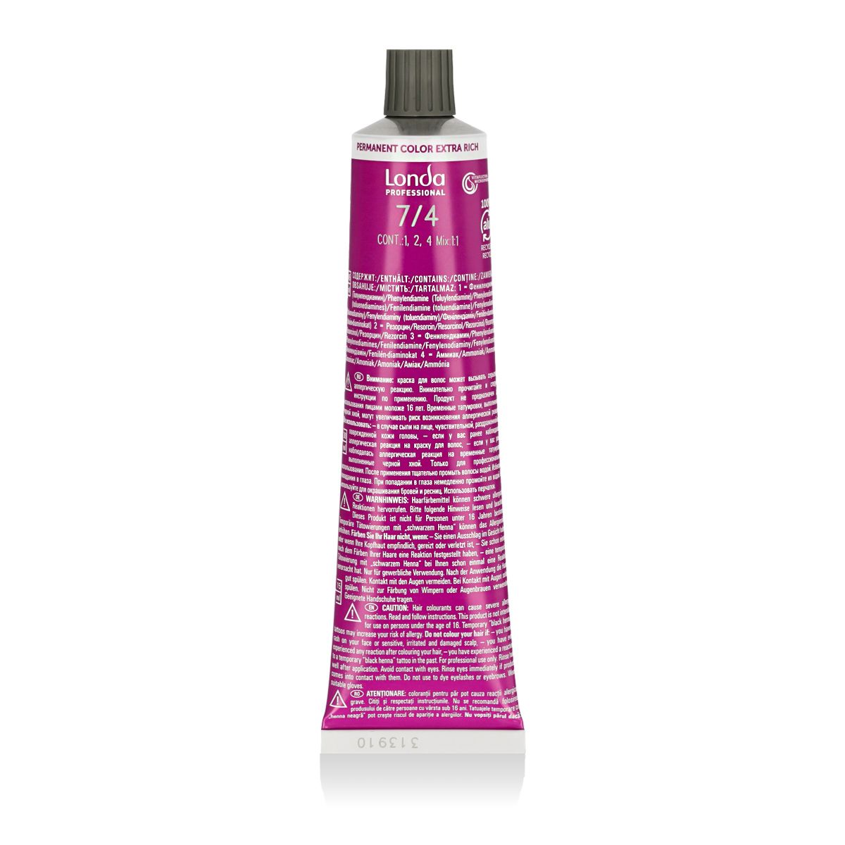 Londa Professional Permanent Color Crème Extra Rich (7/4 Medium Blond Copper) 60 ml
