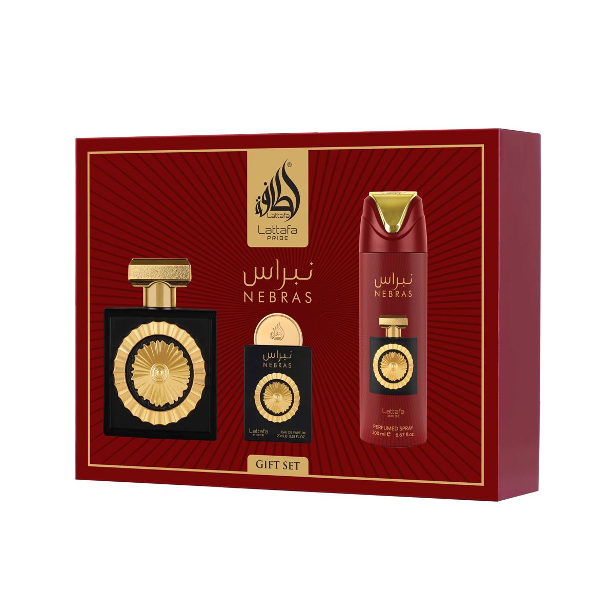 Lattafa Pride Nebras EDP 100 ml + EDP 20 ml + DEO VAPO 200 ml (unisex)