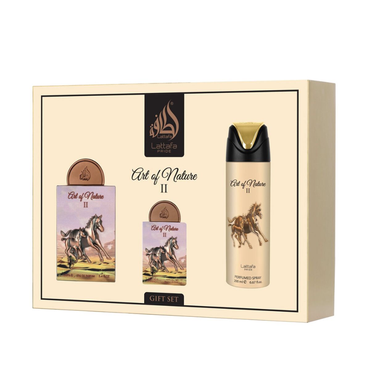 Lattafa Pride Art Of Nature II EDP 100 ml + EDP 20 ml + Bodyspray 200 ml (unisex)