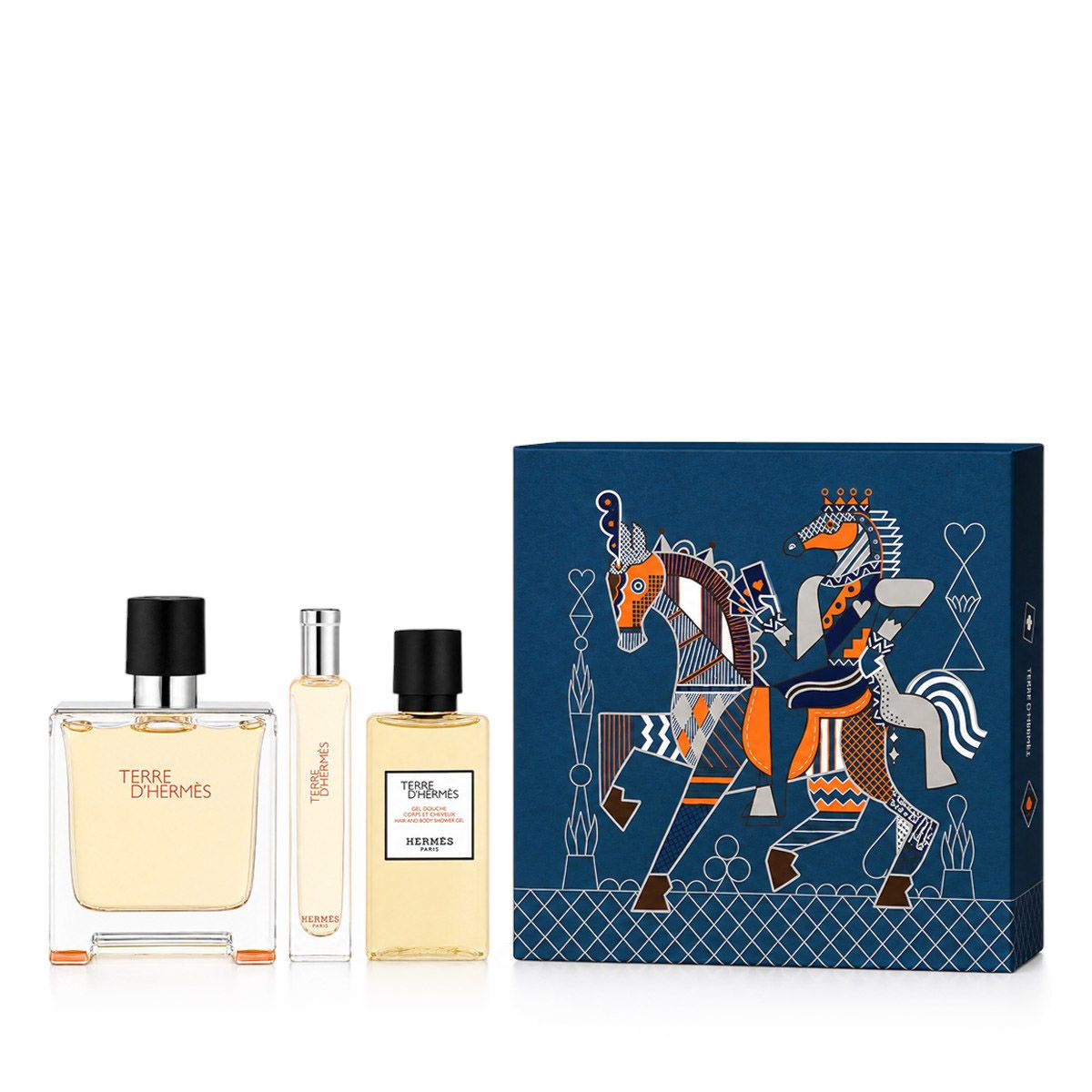 Hermès Terre D'Hermès Parfum 75 ml + Parfum 15 ml + SG body and hair 40 ml M
