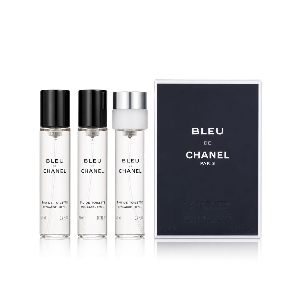 Chanel Bleu de Chane EDT Refill 2 x 20 ml + EDT Refill with spray 20 ml (man)