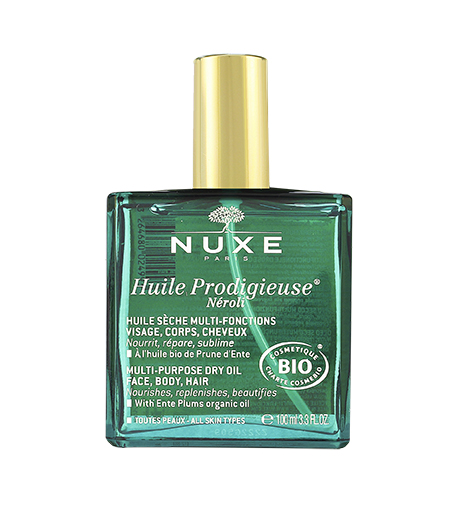 Nuxe Bio Huile Prodigieuse Néroli Multi-purpose Dry Oil for Face Body And Hair 100ml