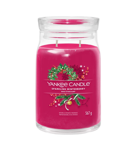 Yankee Candle Sparkling Winterberry signature svíčka velká 567 g