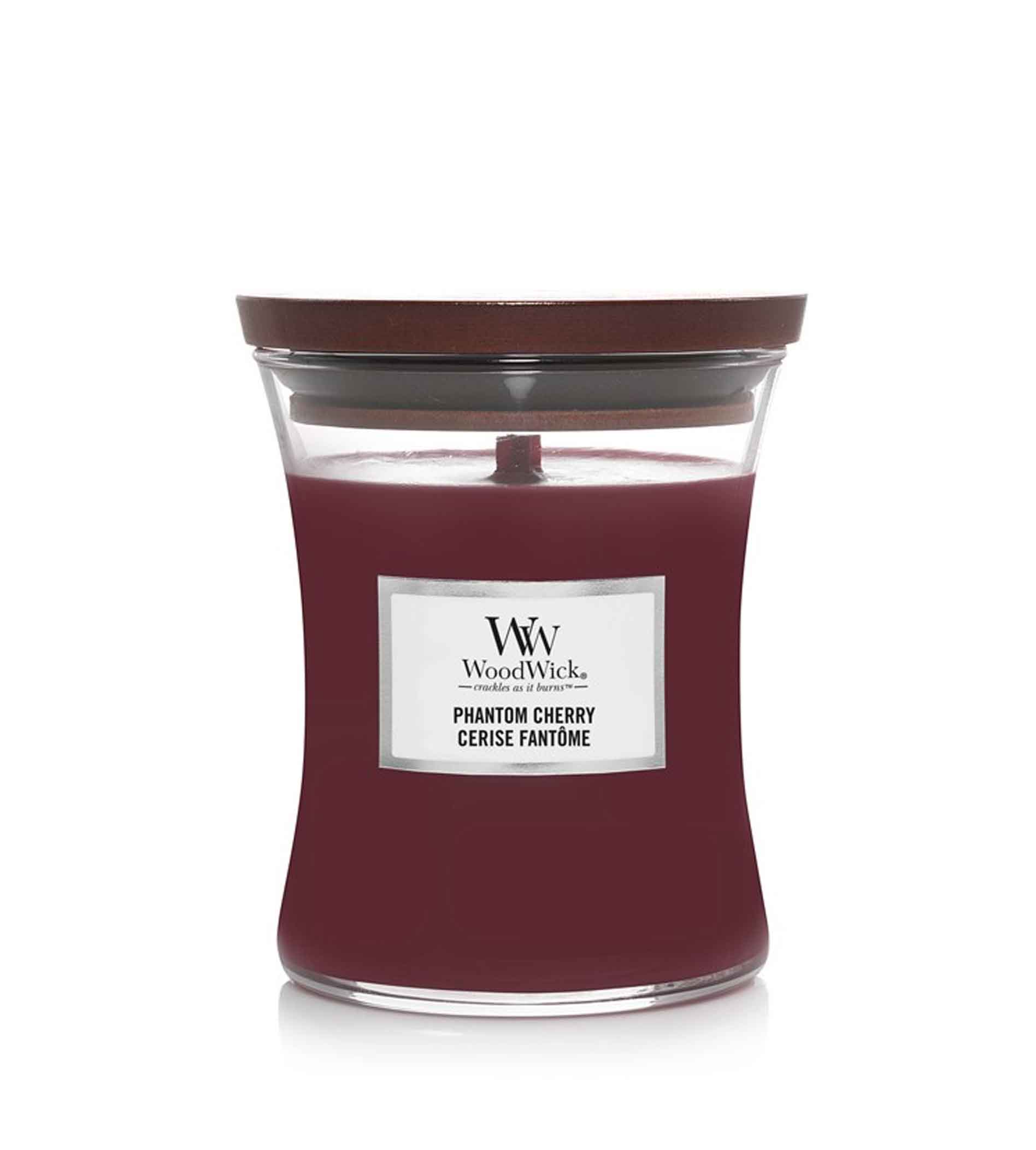 Woodwick Phantom Cherry Scented Candle With Wooden Wick 275g