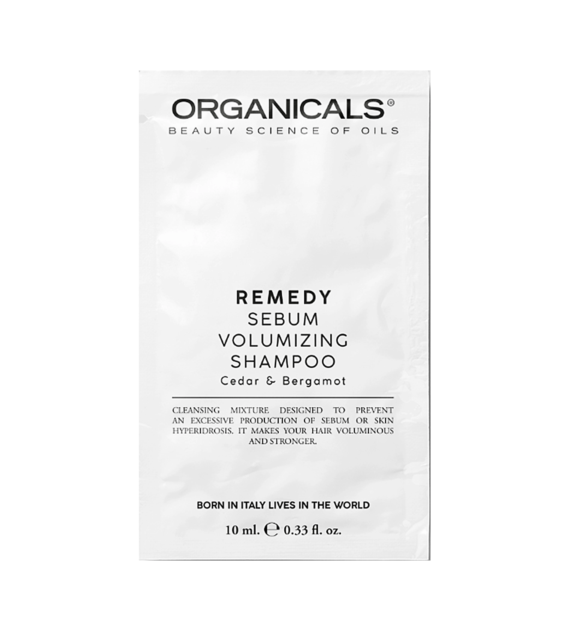 Organicals REMEDY Sebum Volumizing Shampoo Cedar & Bergamot volumizing shampoo for limp, easily greasy hair 10 ml