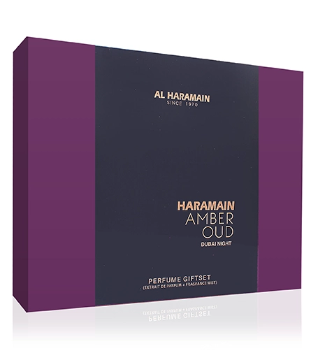 Al Haramain Amber Oud Dubai Night gift set unisex perfume extract 75 ml + perfume extract 30 ml + body mist 200 ml