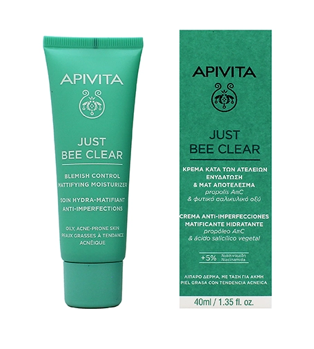 Apivita Just Bee Clear Blemish Control Mattifying Moisturizer 40ml