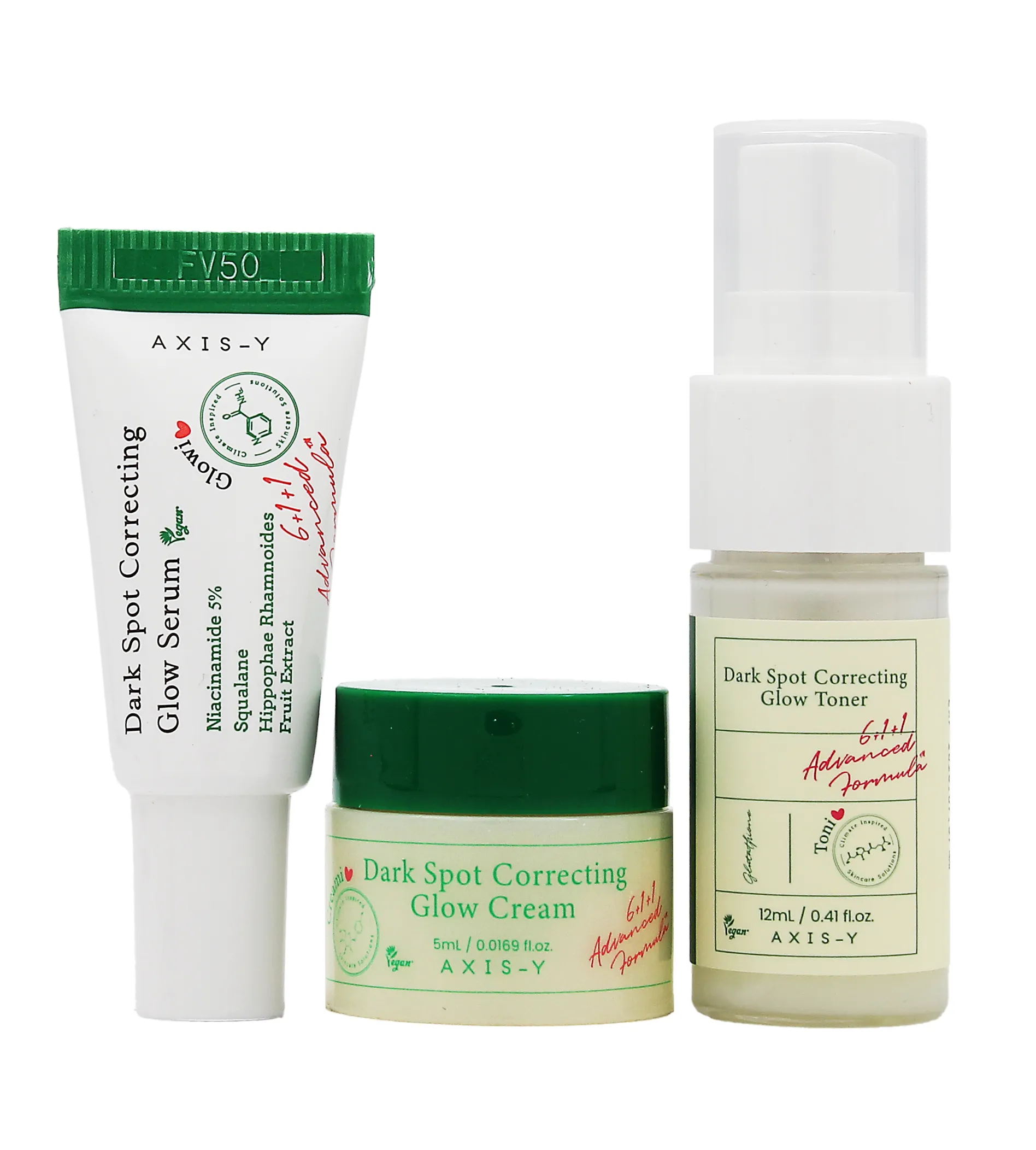 AXIS-Y The Mini Glow Trio SET (Toner 12ml + Serum 5ml + Cream 5ml)