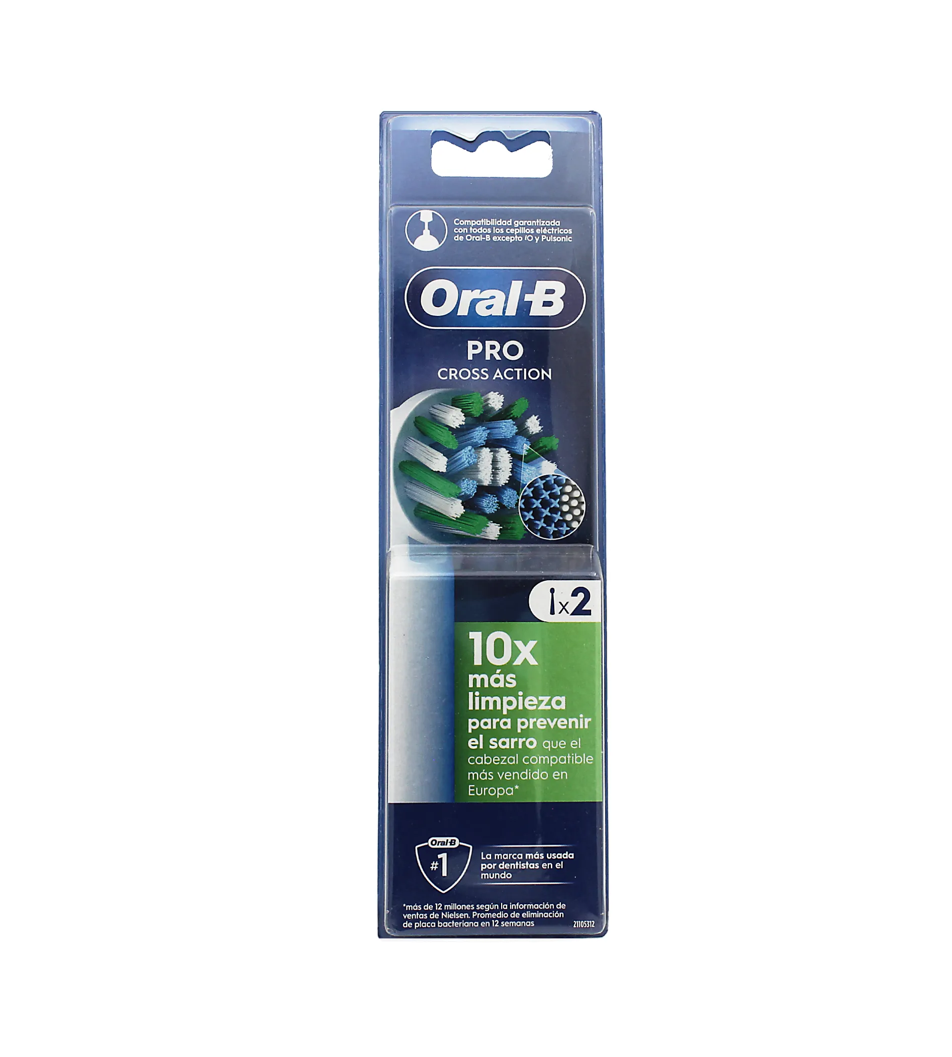 Oral-B Pro Cross Action Toothbrush Heads 2pcs