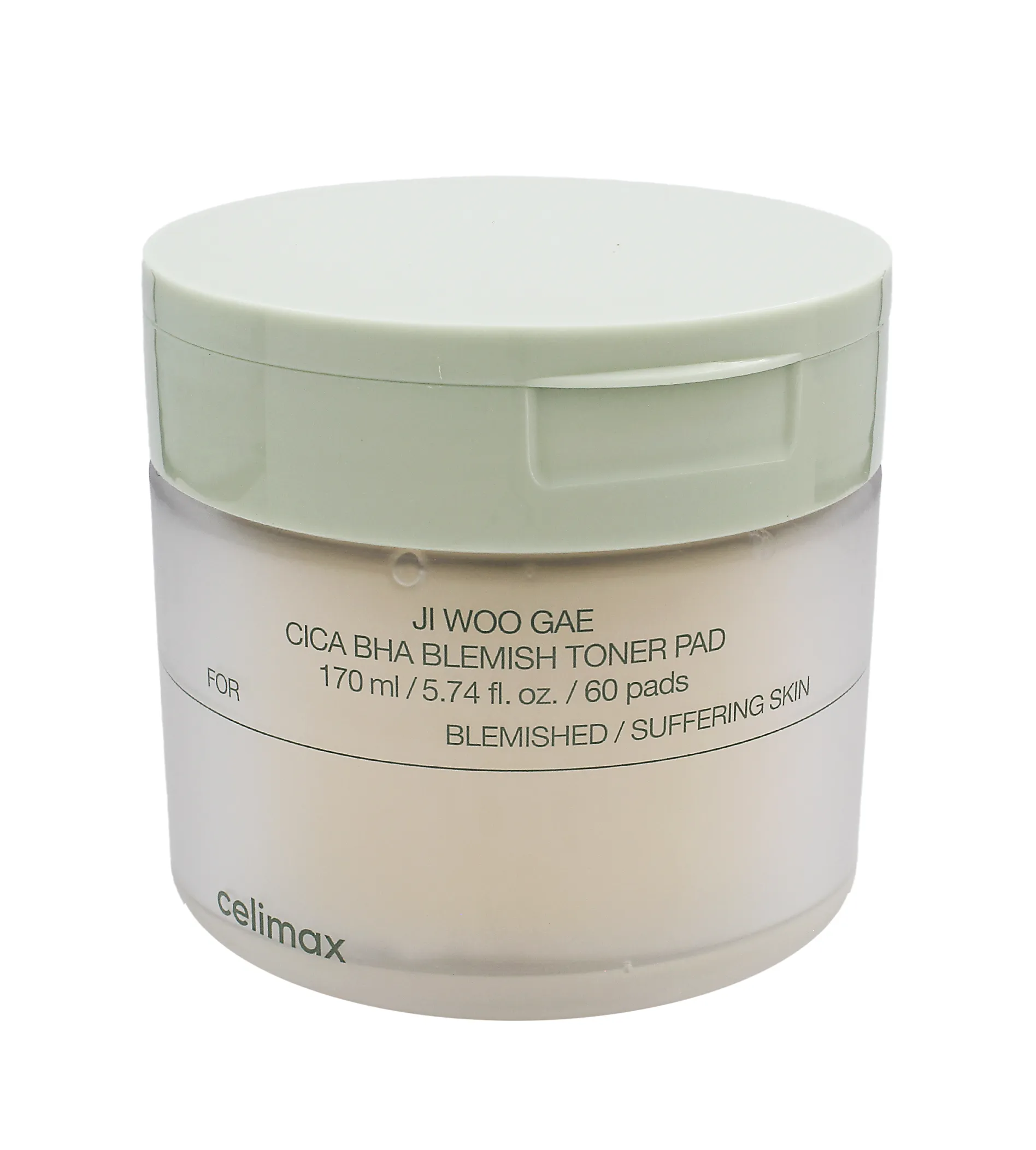 Celimax Ji Woo Gae Cica BHA Blemish Toner Pad 60pcs
