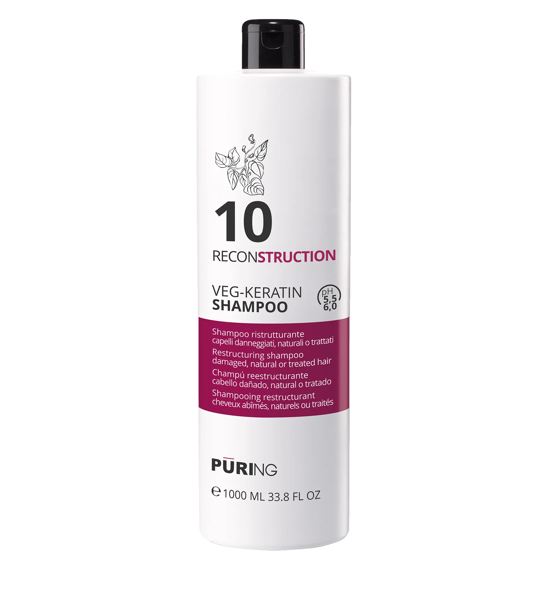 PURING 10 Reconstruction Veg-Keratin Shampoo 1000ml