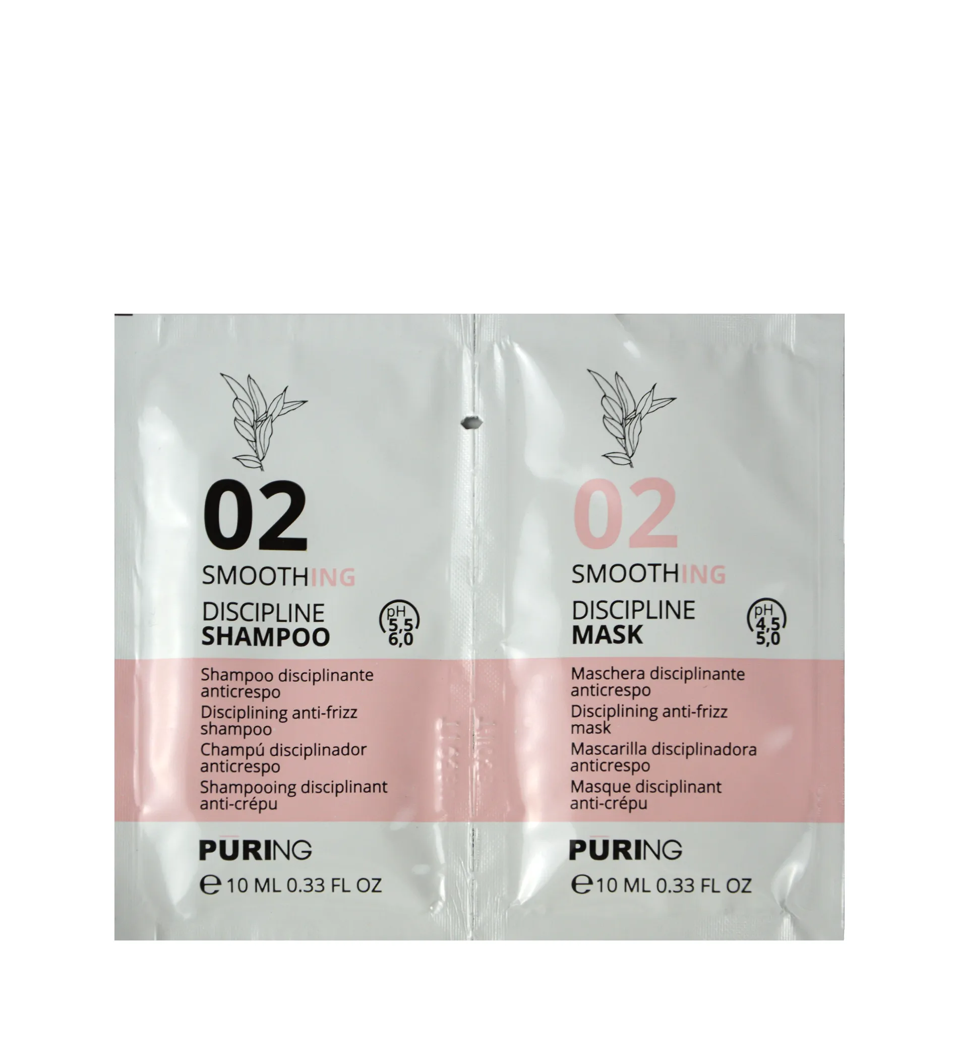 PURING 02 Smoothing Discipline Shampoo + Mask 10+10ml