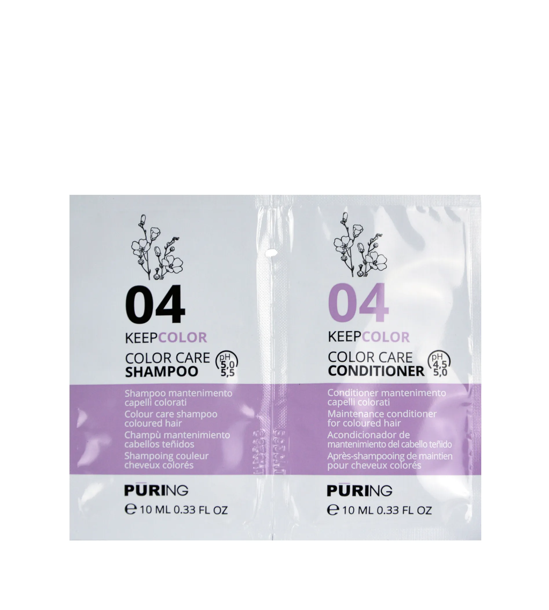 PURING 04 Keepcolor Color Care Shampoo + Conditioner 10+10ml
