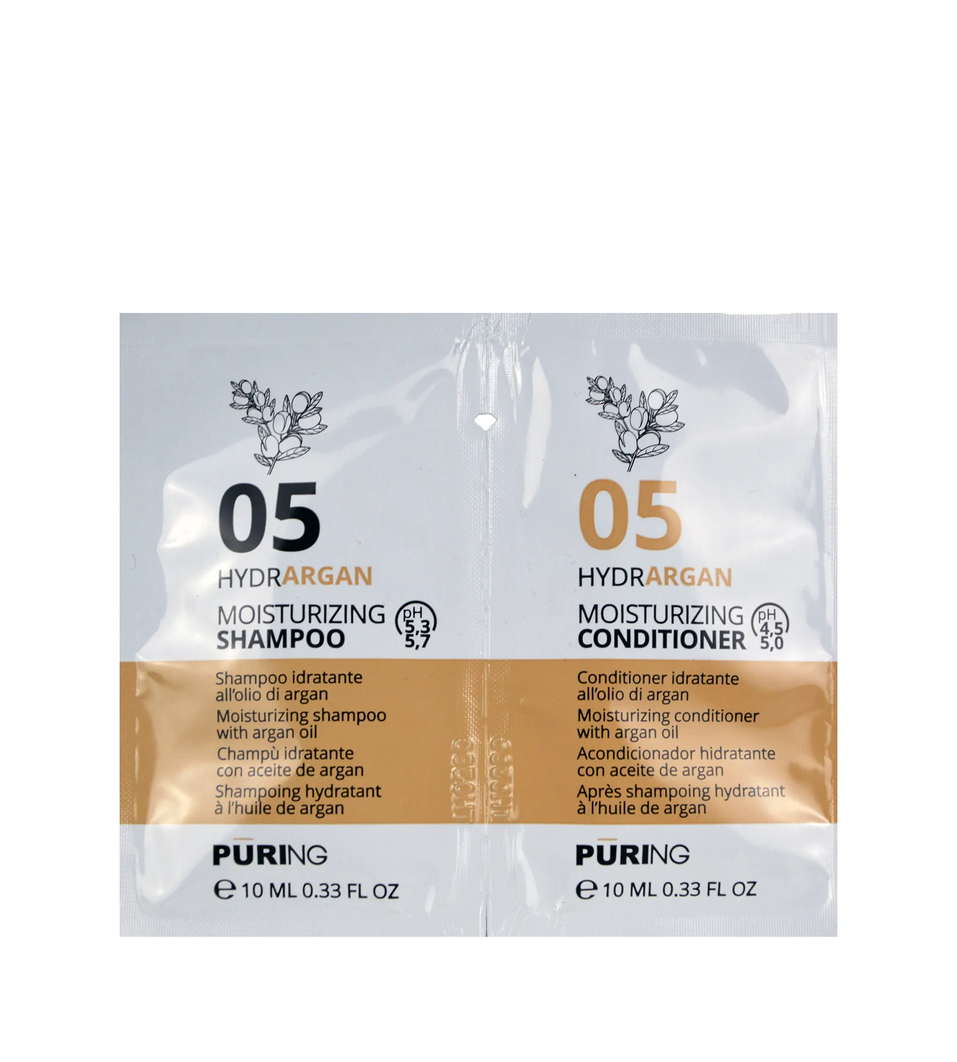 PURING 05 Hydrargan Moisturizing Shampoo + Conditioner 10+10ml
