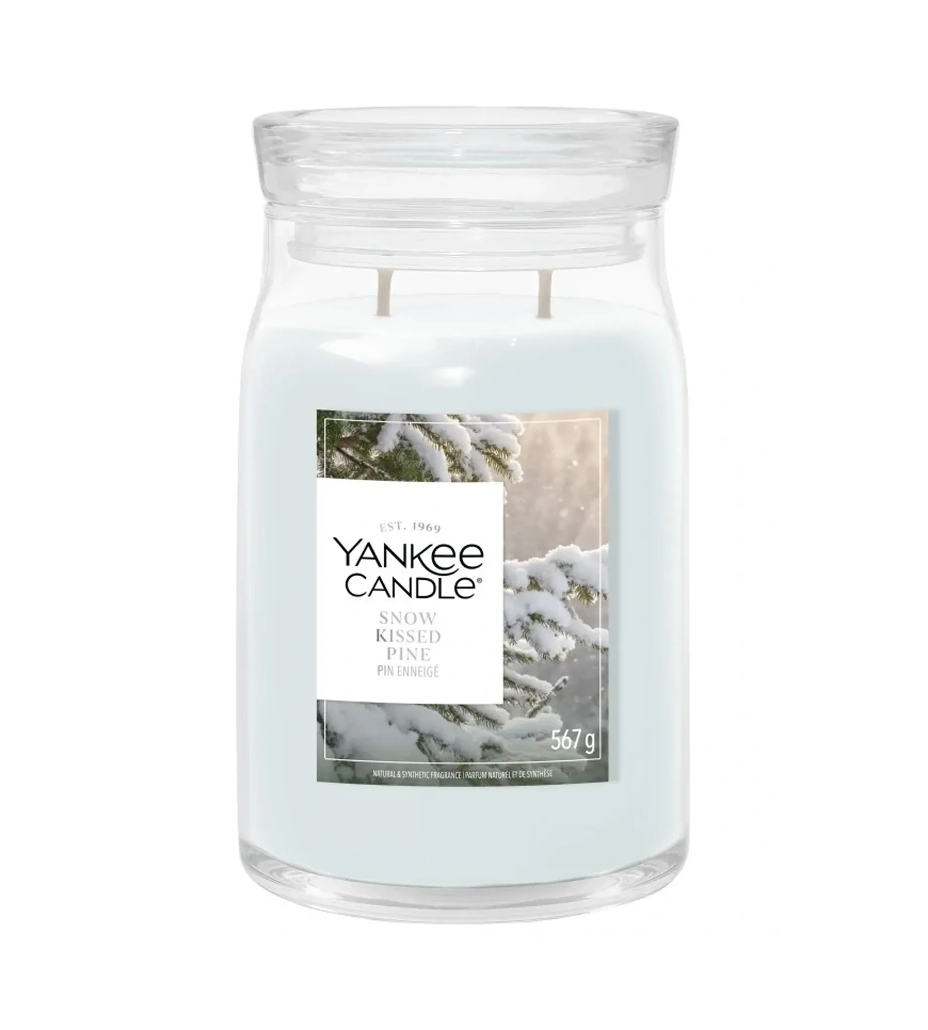 Yankee Candle Snow Kissed Pine Signature Scented Candle 567g