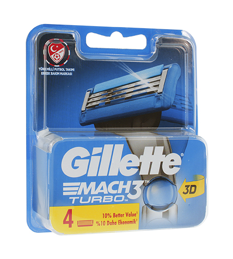 Gillette Mach3 Turbo spare blades for men 4 ks