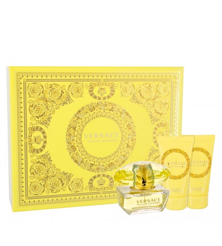 Versace Yellow Diamond eau de toilette for women 50 ml + tělové mléko 50 ml + sprchový gel 50 ml gift set