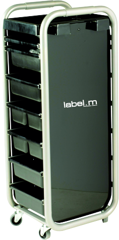 label.m Kadeřnický vozík černý
