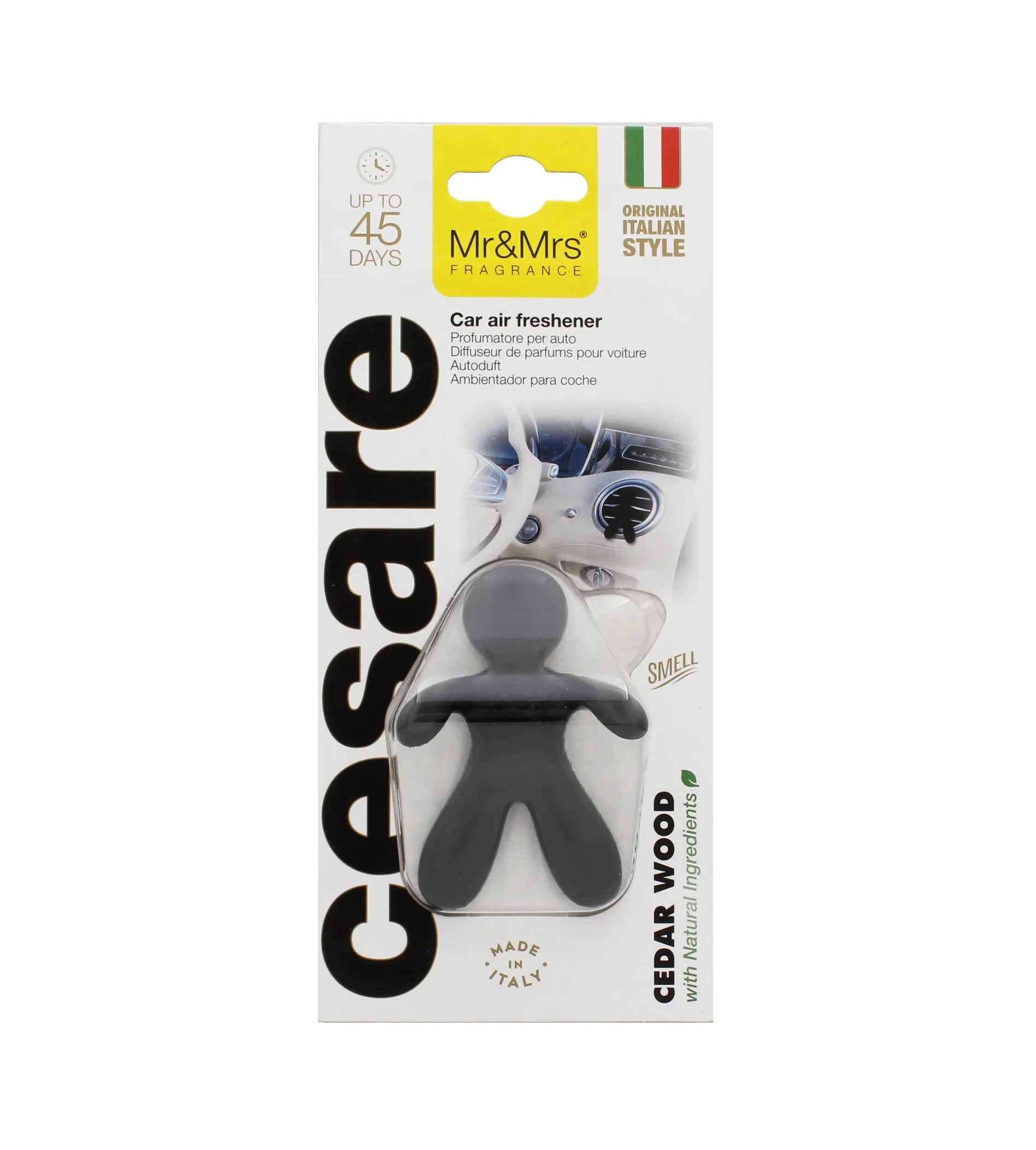 Mr&Mrs Fragrance Cesare Cedar Wood vůně do auta černá