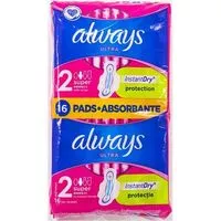 Always Ultra Duo vložky 2x8ks Super Plus