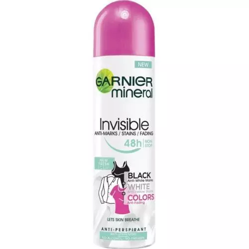 Garnier deodorant 150ml Invisible Black White Color