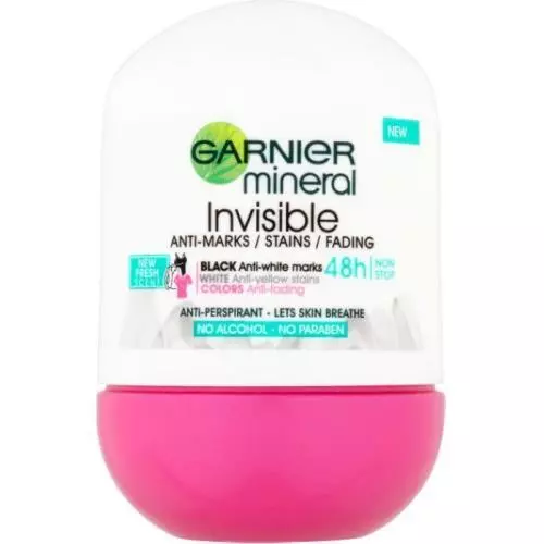 Garnier roll on invisible black white color clean fresh 50ML