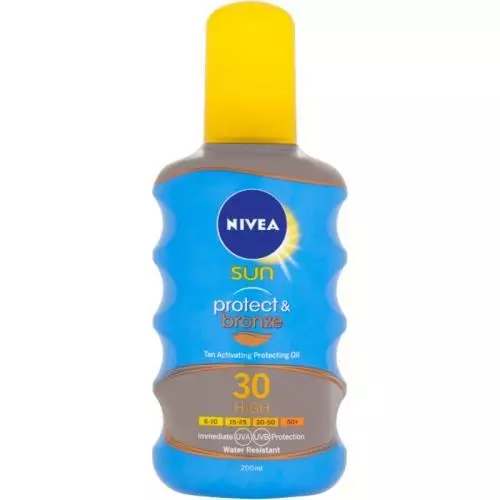 Nivea Sun Protect&Bronze opalovací olej 200ml SPF30