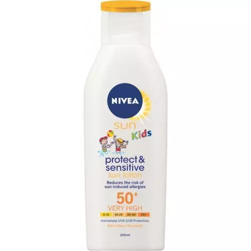 Nivea Sun Kids opalovací mléko 200ml SPF50+ Sensitive