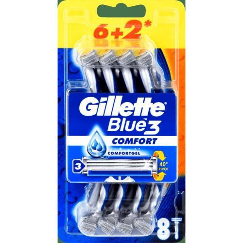 Gillette Blue3 Comfort jednorázová holítka 6+2ks