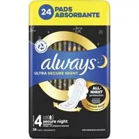 Always hygienicke vložky secure night s4 quattro 24ks
