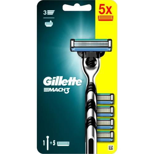 Gillette Mach3 strojek + 5 hlavice