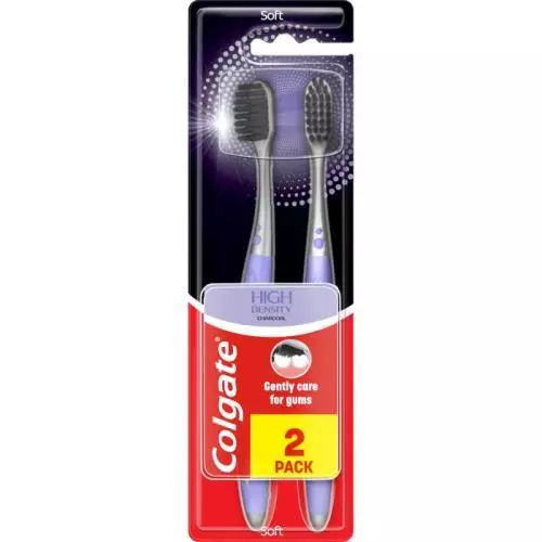 Colgate zubní kartáček high density charcoal 2pack duo