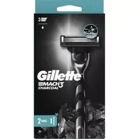 Gillette Mach3 charcoal strojek + 2 hlavice
