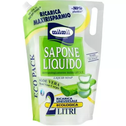 Milmil tekuté mýdlo 2L Aloe Vera náplň