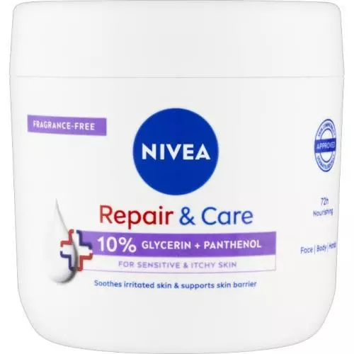 Nivea tělový krém 400ml Repair&Care Sensitive