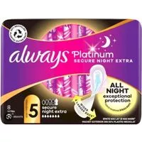 Always ultra vložky platinum extra secure night 8ks