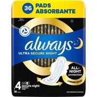Always vložky ultra secure night 36ks